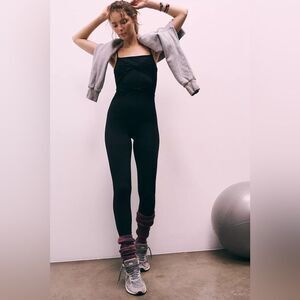 NWOT Free People Movement Lace Me Up Jumpsuit | Small | Black